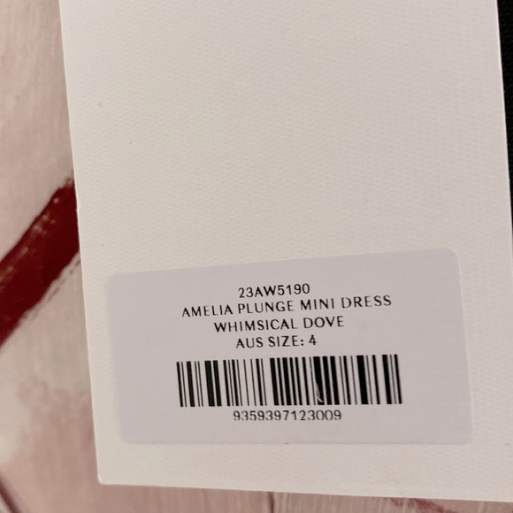 Aje Amelia Plunge Mini Dress with Bell Sleeves 
New - Picture 14 of 16